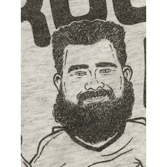 Homage New Heights Shirt Travis Jason Kelce Rooting For Offense Tee Gray Small - Picture 9 of 9